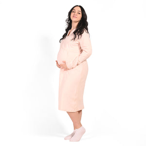 Camicia da notte premaman caldo cotone Biancaluna Kissimo 20302