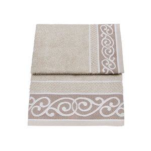 Vingi set asciugamani viso + ospite Anita beige