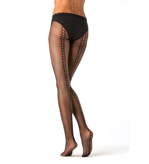 Collant a rete moda Bellissima Aplomb con lavorazione posteriore 