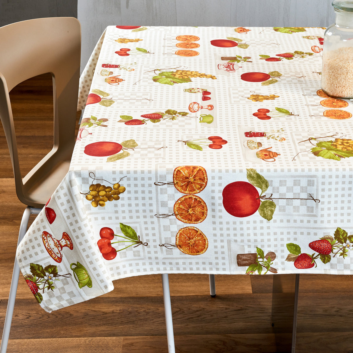 Tovaglia Vingi Armonia cod.A03 frutta in cotone