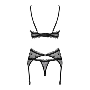 Sexy set reggiseno+ perizoma+ reggicalze Obsessive Astralya pizzo 3 pz