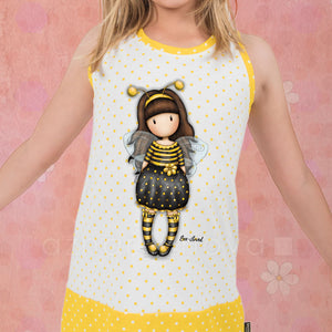 Camicia da notte bambina Santoro 51378 abitino cotone giallo
