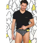 Coordinato uomo t-shirt + slip Navigare nero B211683