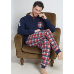 Pigiama uomo Navigare caldo cotone invernale 2141240 navy