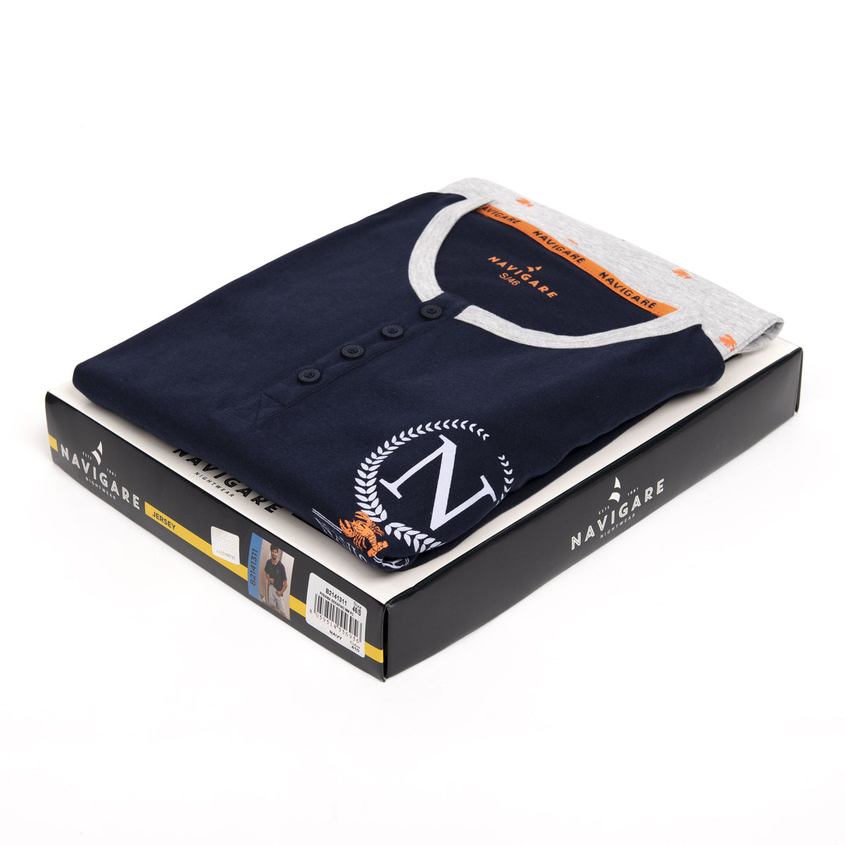 Pigiama uomo estivo Navigare B2141311 in cotone blu