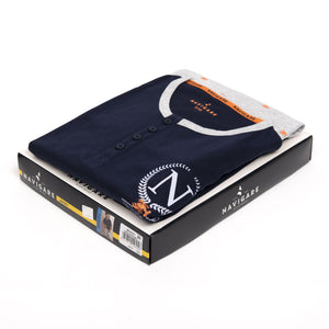 Pigiama uomo estivo Navigare B2141311 in cotone blu
