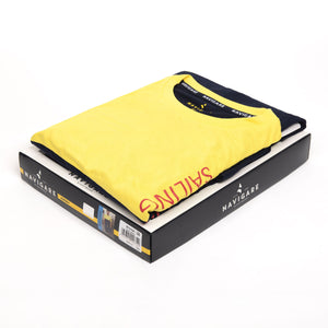 Pigiama uomo estivo Navigare 2141326 in cotone giallo