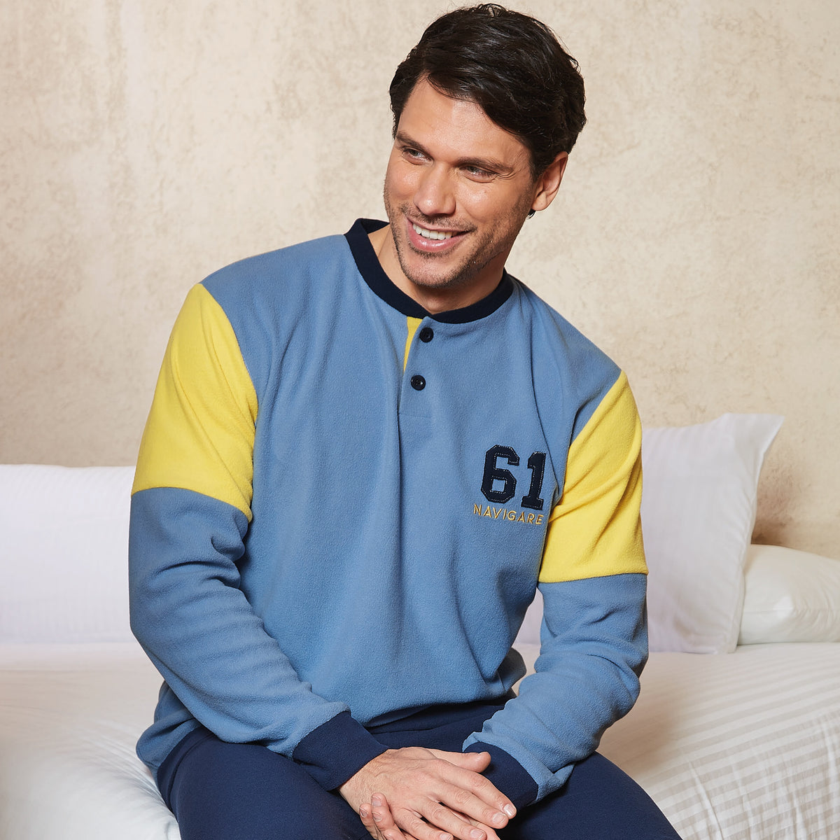 Pigiama uomo pile invernale Navigare B2141543 jeans
