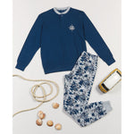 Pigiama bambino ragazzo Navigare 215626 caldo cotone blu