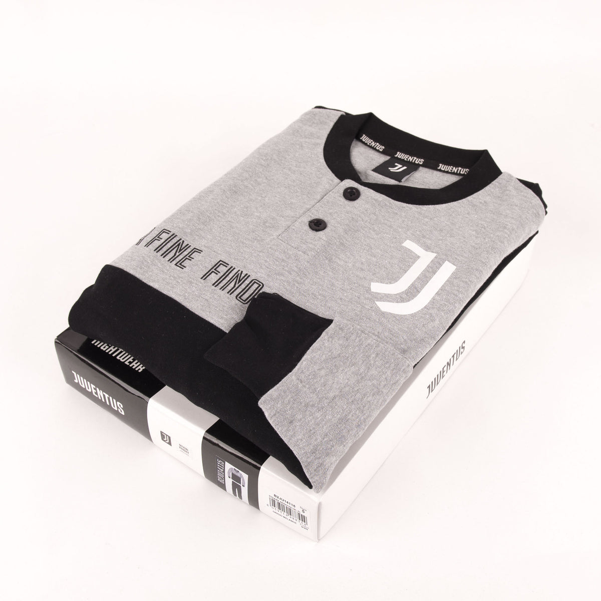 Pigiama tuta uomo Juventus serafino caldo cotone B2JU14115 grigio mel