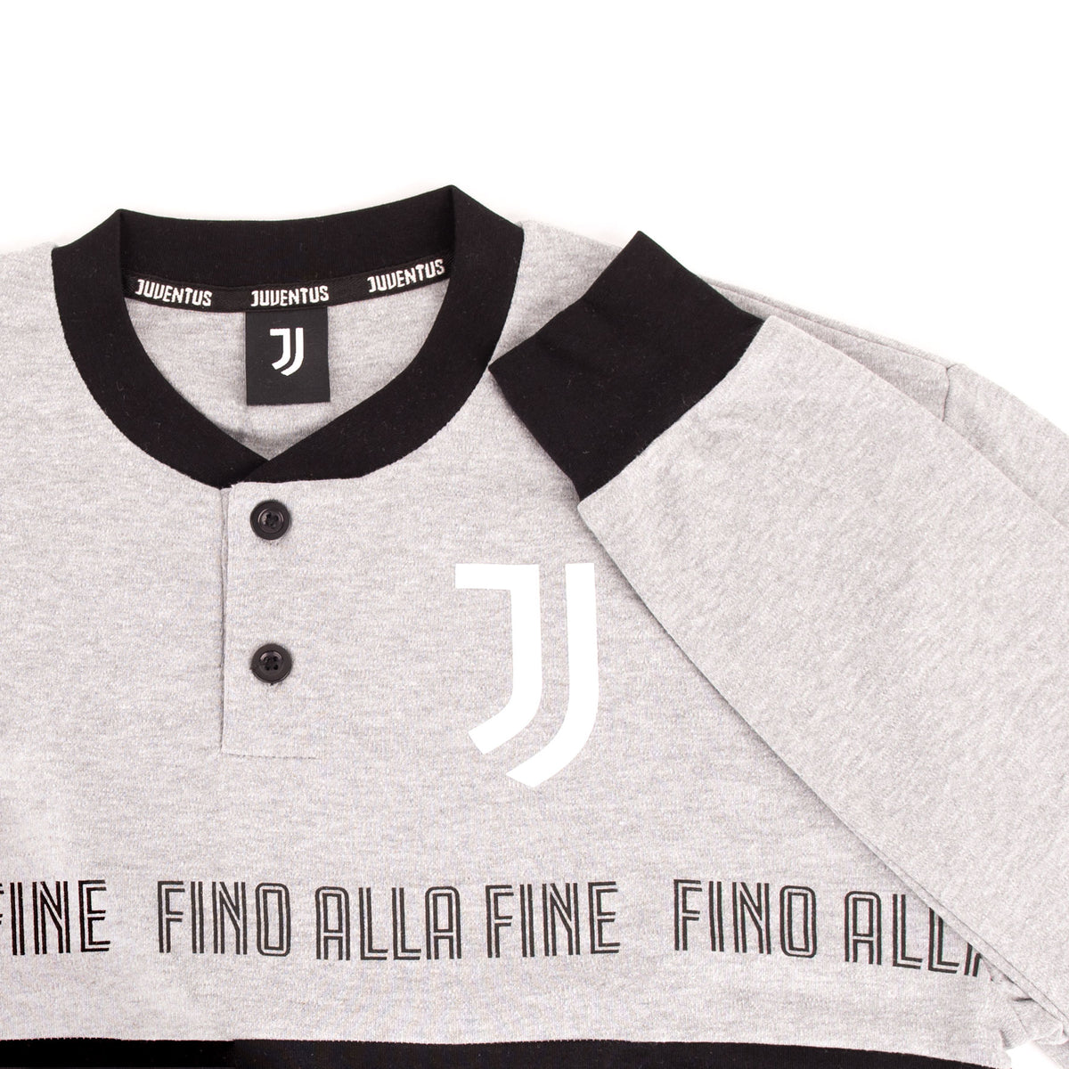 Pigiama tuta uomo Juventus serafino caldo cotone B2JU14115 grigio mel