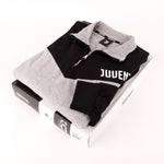 Pigiama tuta uomo Juventus mezza zip cotone felpato B2JU14117 grigio mel