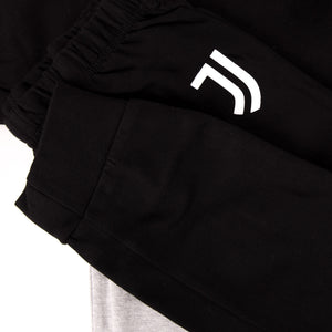 Pigiama tuta uomo Juventus mezza zip cotone felpato B2JU14117 grigio mel