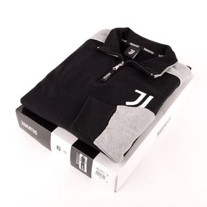Pigiama tuta uomo Juventus mezza zip cotone felpato B2JU14117 nero