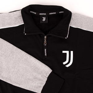 Pigiama tuta uomo Juventus mezza zip cotone felpato B2JU14117 nero