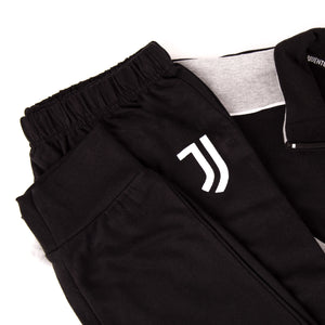 Pigiama tuta uomo Juventus mezza zip cotone felpato B2JU14117 nero
