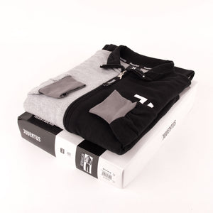 Pigiama tuta uomo Juventus zip cotone felpato B2JU14118 grigio mel