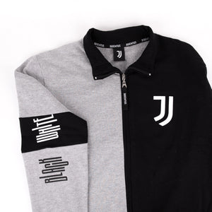 Pigiama tuta uomo Juventus zip cotone felpato B2JU14118 grigio mel