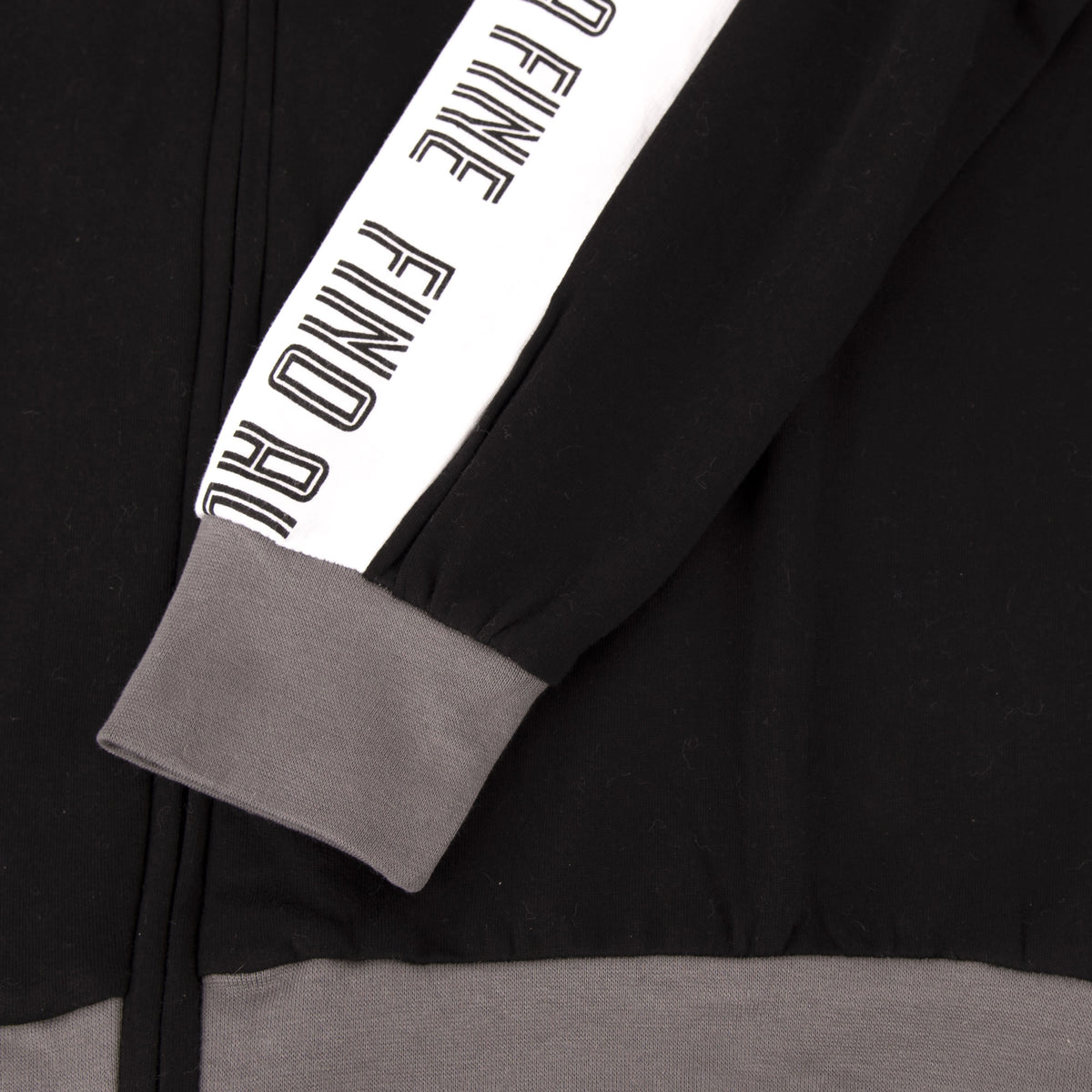 Pigiama tuta uomo Juventus zip cotone felpato B2JU14118 nero
