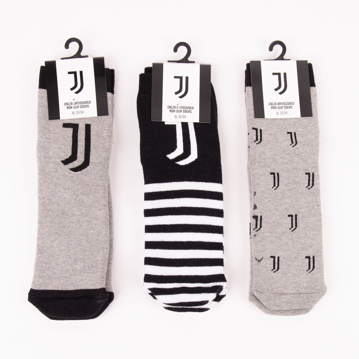 Calza corta antiscivolo bimbo Juventus B2JU611 caldo cotone 3 pz