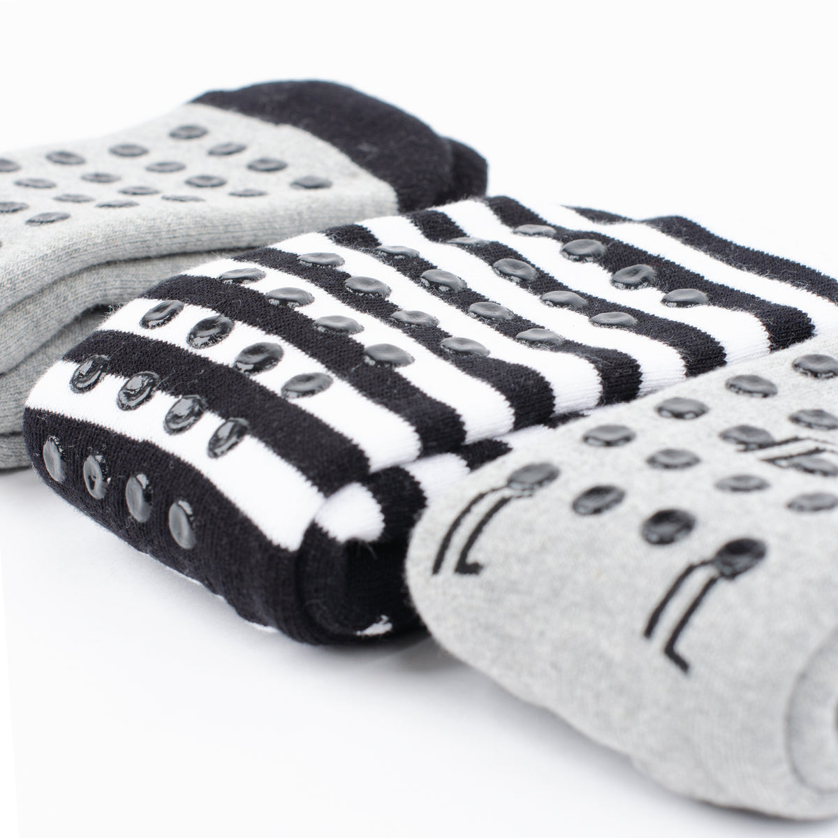 Calza corta antiscivolo bimbo Juventus B2JU611 caldo cotone 3 pz
