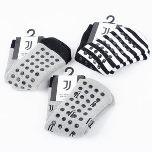 Calza corta antiscivolo bimbo Juventus B2JU611 caldo cotone 3 pz