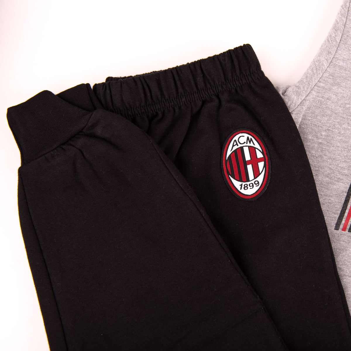 Pigiama tuta uomo Milan mezza zip cotone felpato B2MI14116 grigio melange