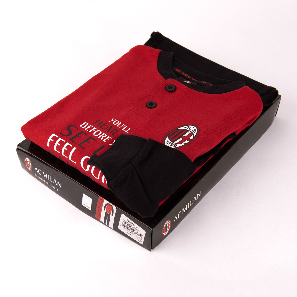 Pigiama bambino AC Milan serafino caldo cotone B2MI15115 rosso