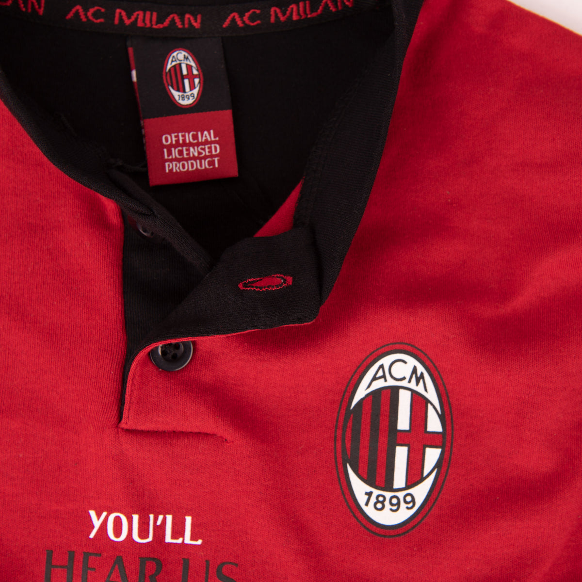 Pigiama bambino AC Milan serafino caldo cotone B2MI15115 rosso