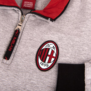 Pigiama tuta bambino Milan mezza zip cotone felpato B2MI15116 grigio