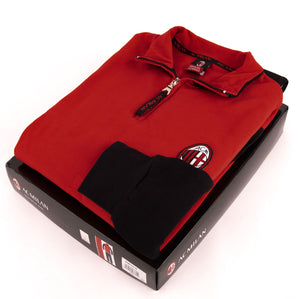 Pigiama tuta bambino Milan mezza zip cotone felpato B2MI15116 rosso
