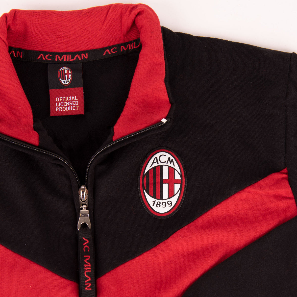 Pigiama tuta bambino Milan zip cotone felpato B2MI15117 nero