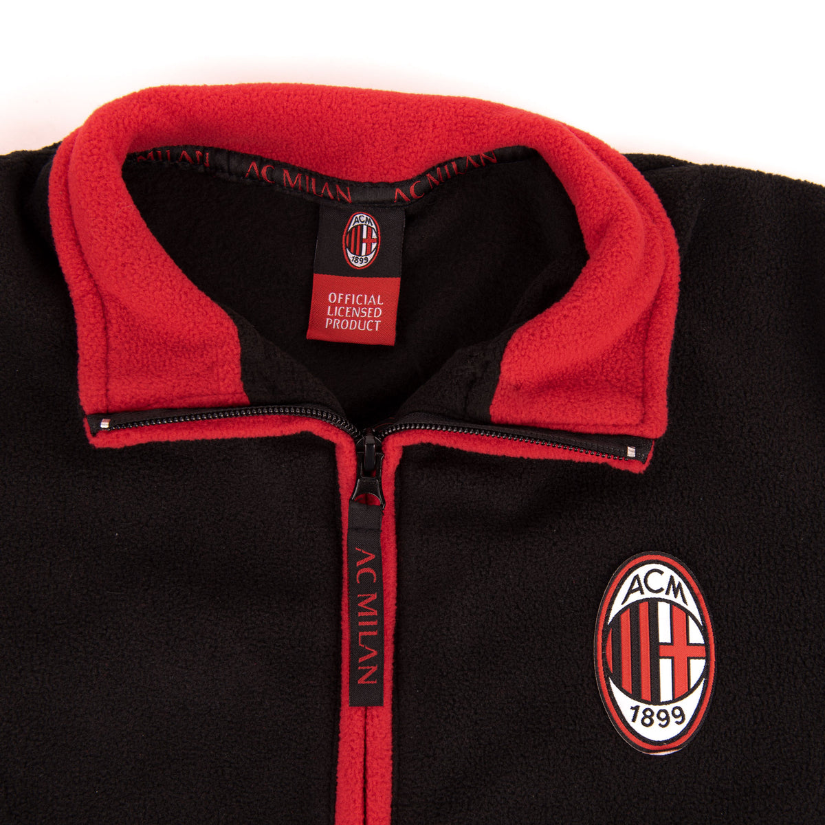 Pigiama tuta bambino Milan zip pile B2MI15118 nero