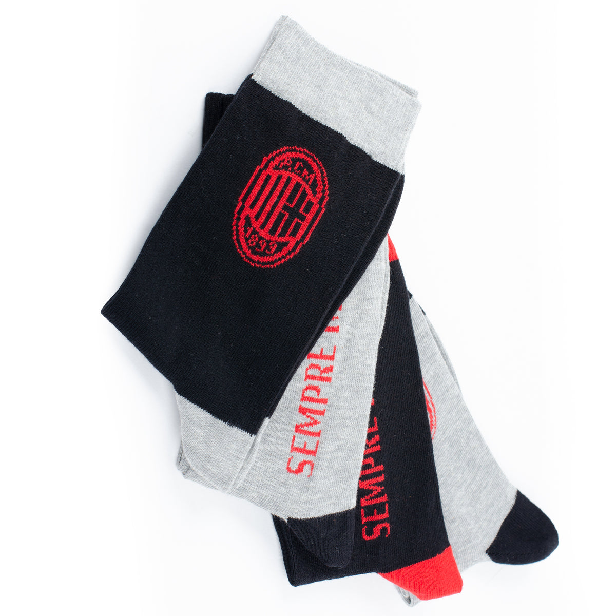 Calza corta uomo Milan B2MI010 caldo cotone 4 paia