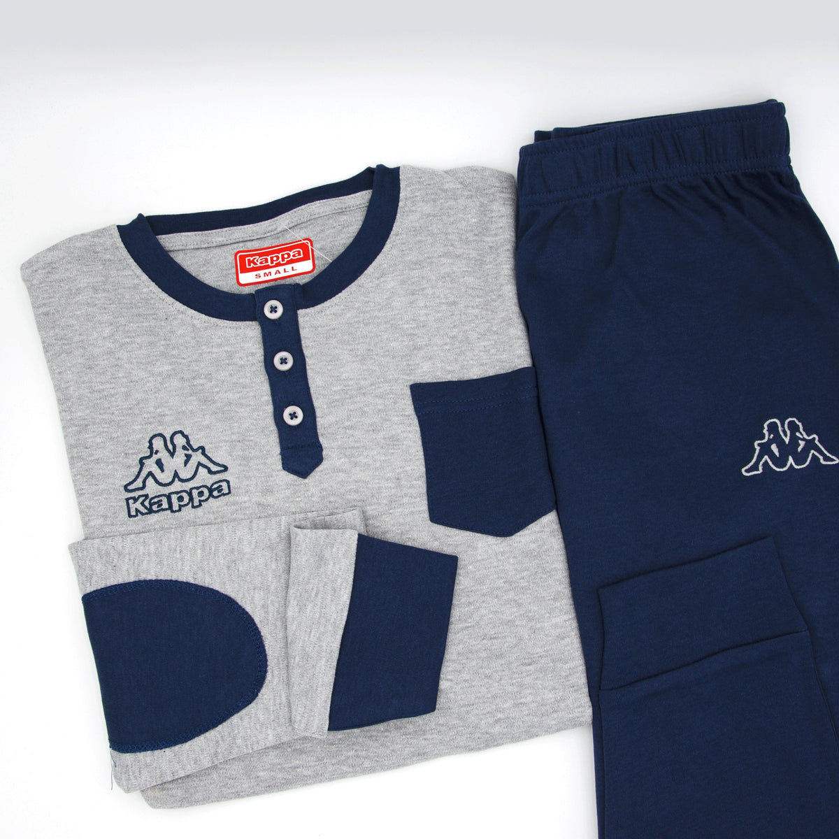 Pigiama uomo Kappa 20507 caldo cotone con toppe