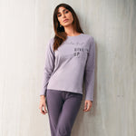 Pigiama donna caldo cotone Jadea lavanda 5164