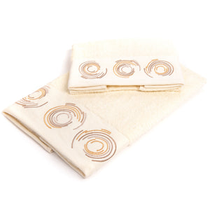 Set asciugamani viso + ospite Sommaruga BA9006 spugna dis 1 latte