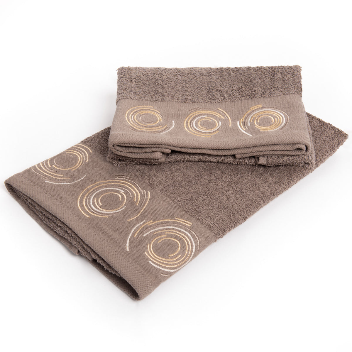 Set asciugamani viso + ospite Sommaruga BA9006 spugna dis 1 marrone