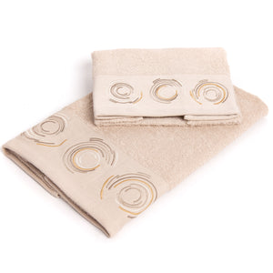 Set asciugamani viso + ospite Sommaruga BA9006 spugna dis 1 beige