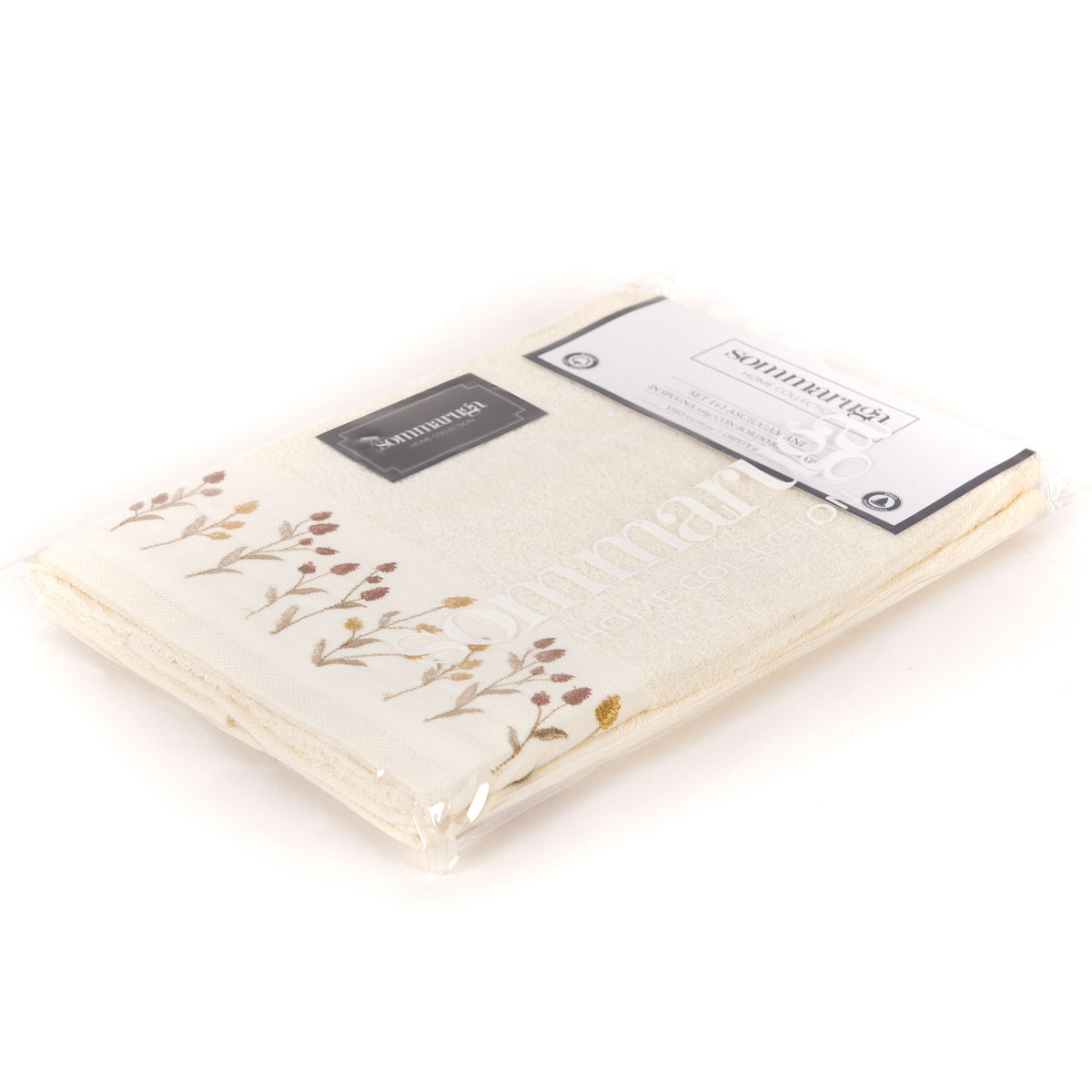 Set asciugamani viso + ospite Sommaruga BA9006 spugna dis 2 latte