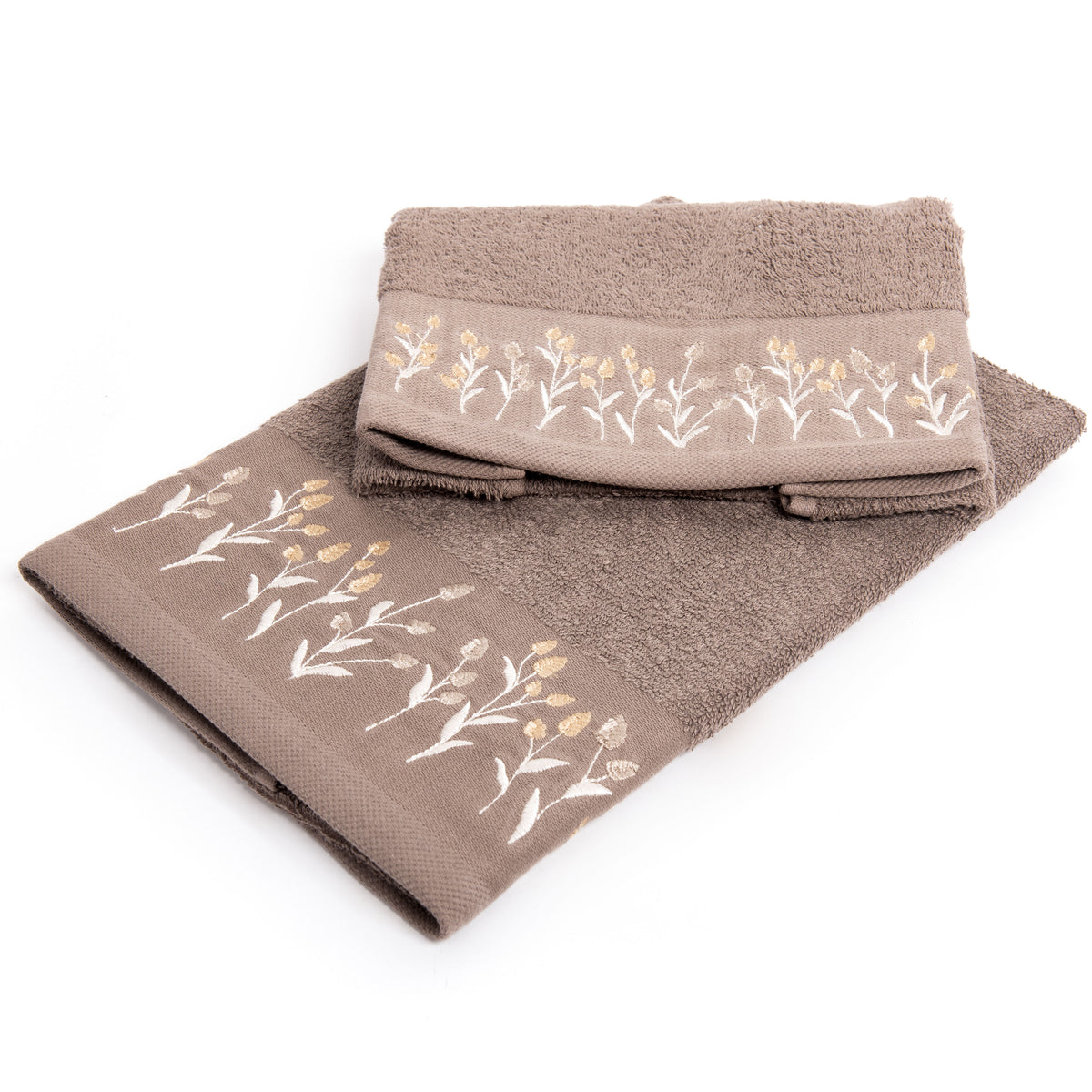 Set asciugamani viso + ospite Sommaruga BA9006 spugna dis 2 marrone