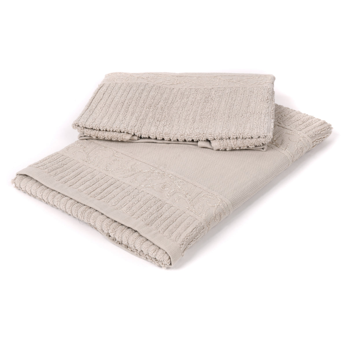 Set asciugamani viso + ospite Sommaruga BA9005 ecrù
