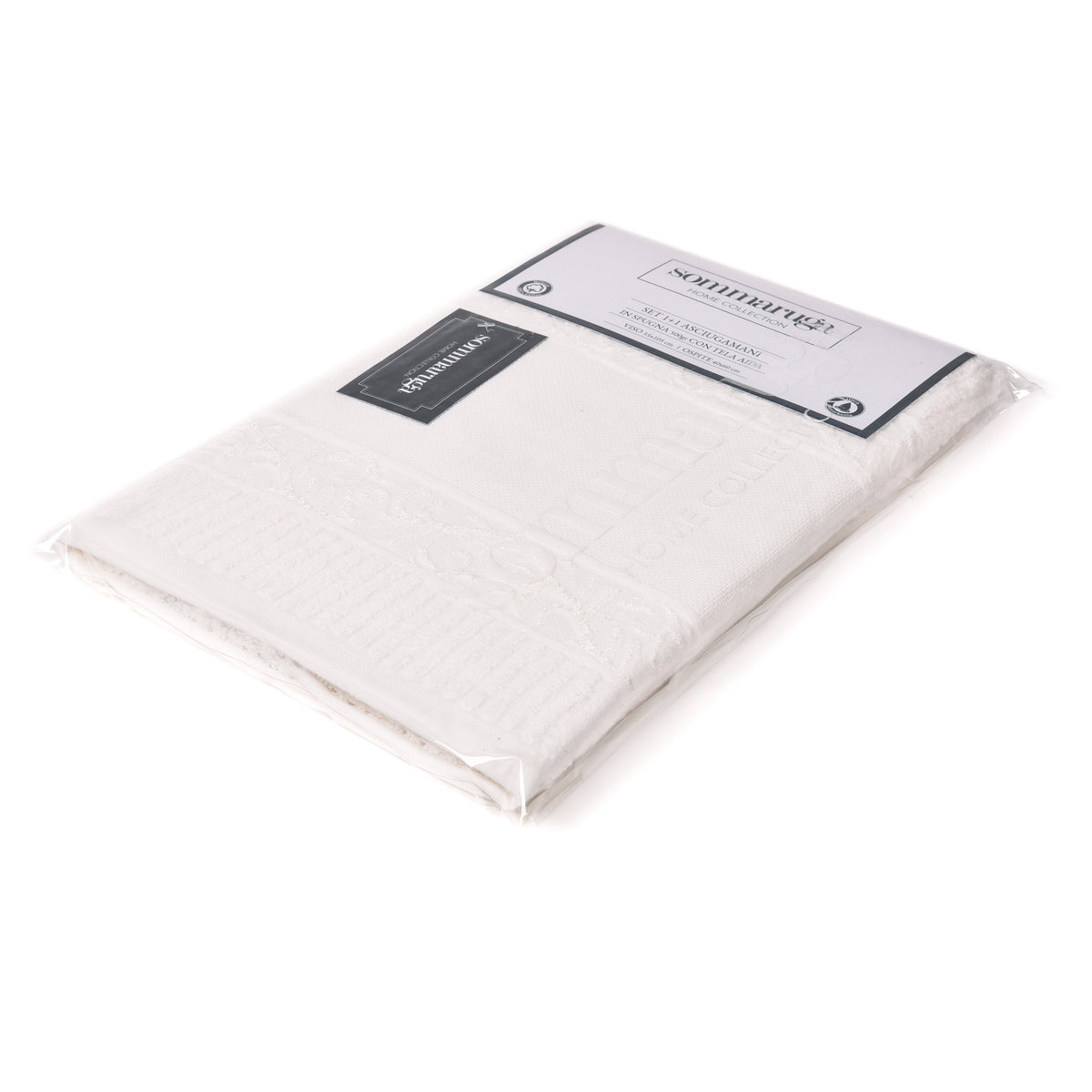 Set asciugamani viso + ospite Sommaruga BA9005 bianco