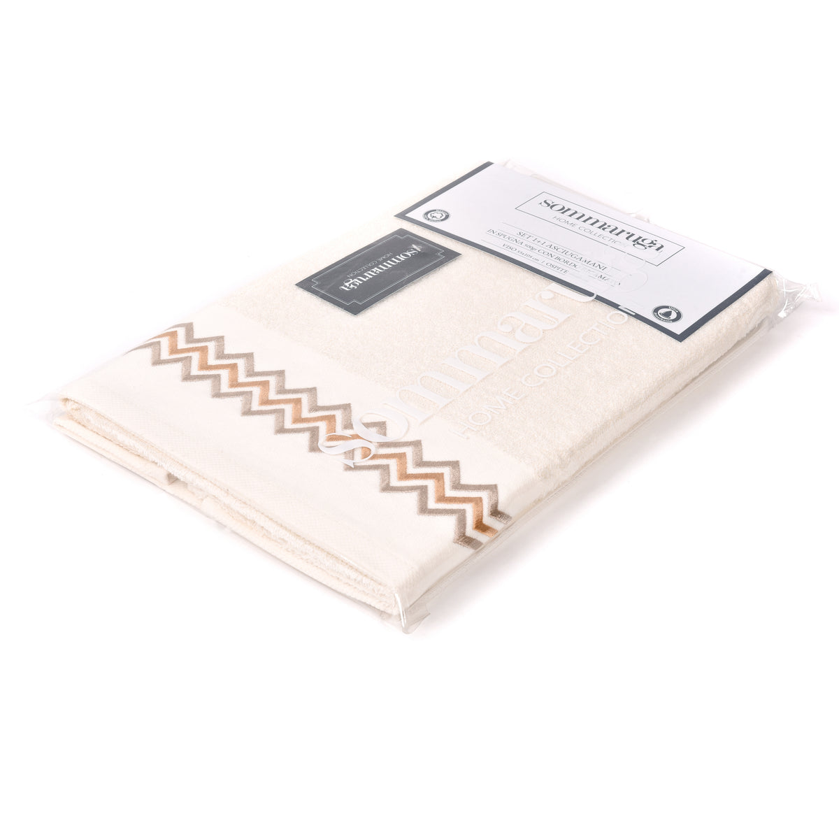 Set asciugamani viso + ospite Sommaruga BA9006 dis.6 seta