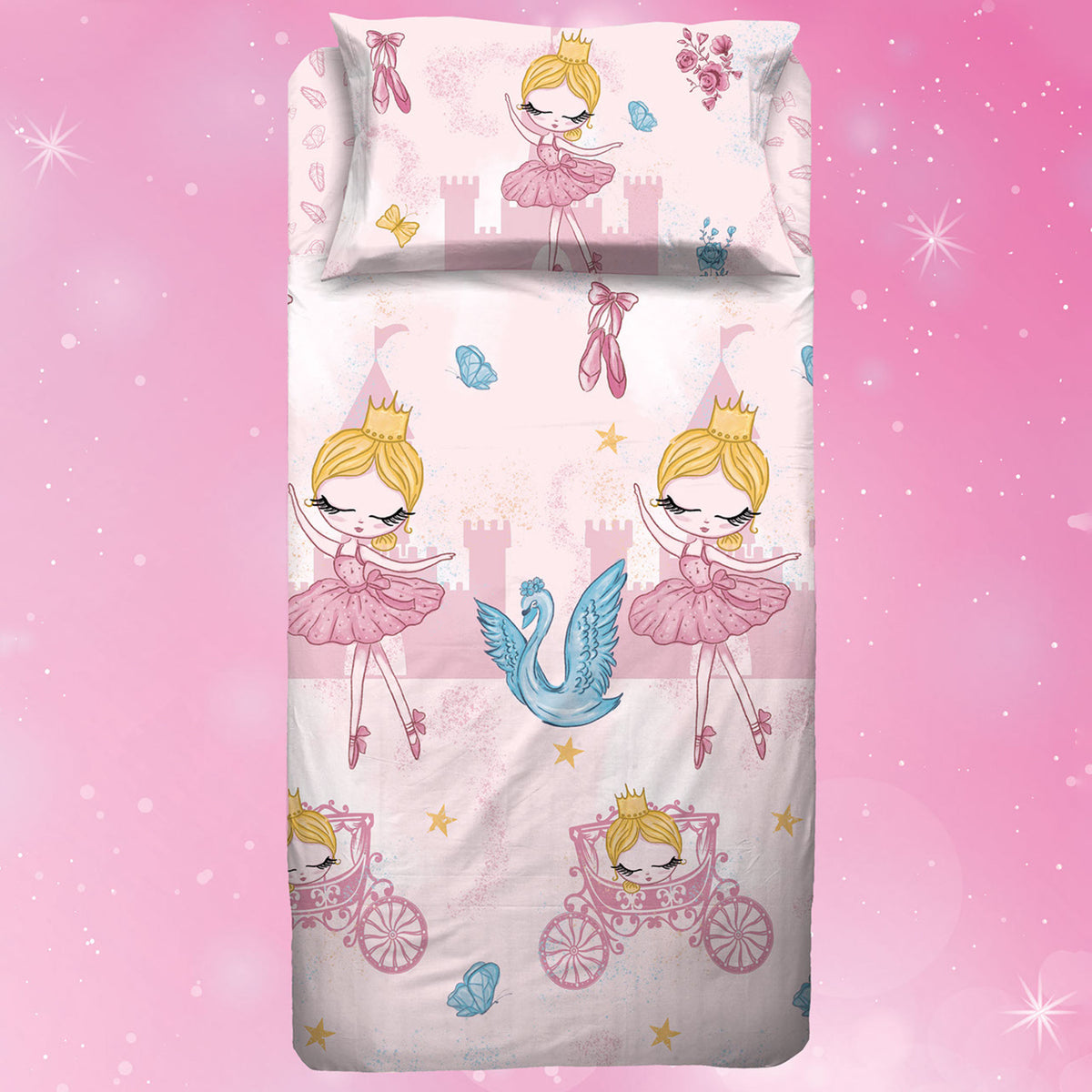 Completo letto Ballet bambina 100% cotone