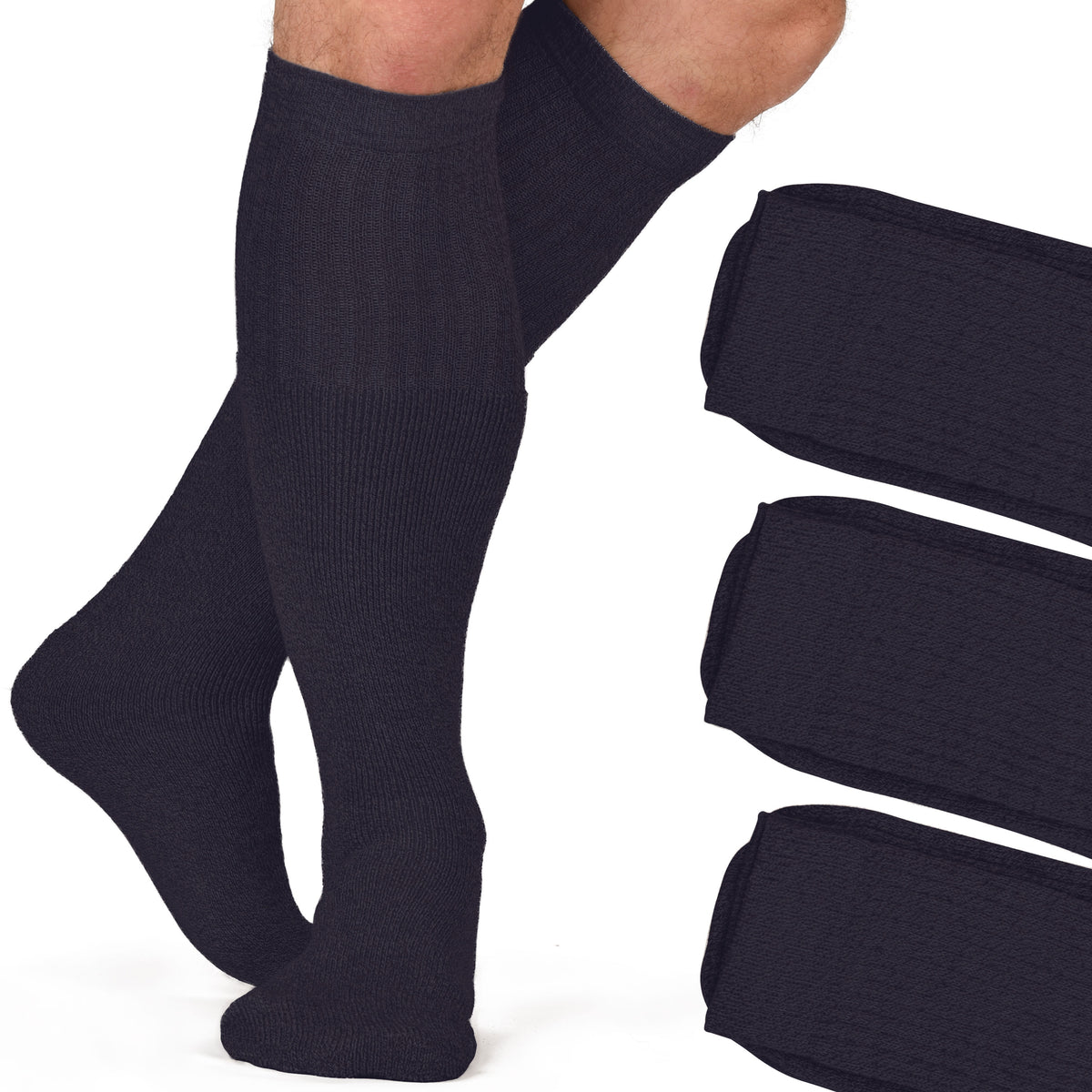 Calze Basket lungo tinta unita Made in Italy Cotone Prisco 3 paia