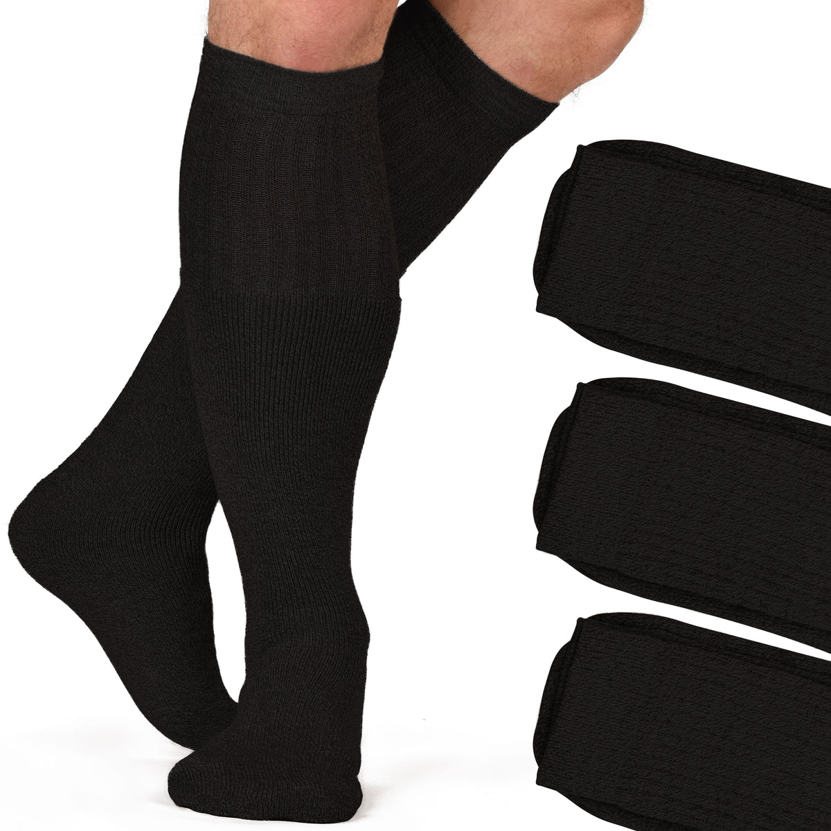 Calze Basket lungo tinta unita Made in Italy Cotone Prisco 3 paia