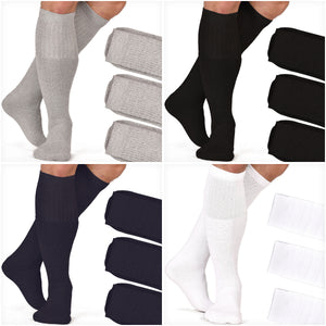 Calze Basket lungo tinta unita Made in Italy Cotone Prisco 3 paia