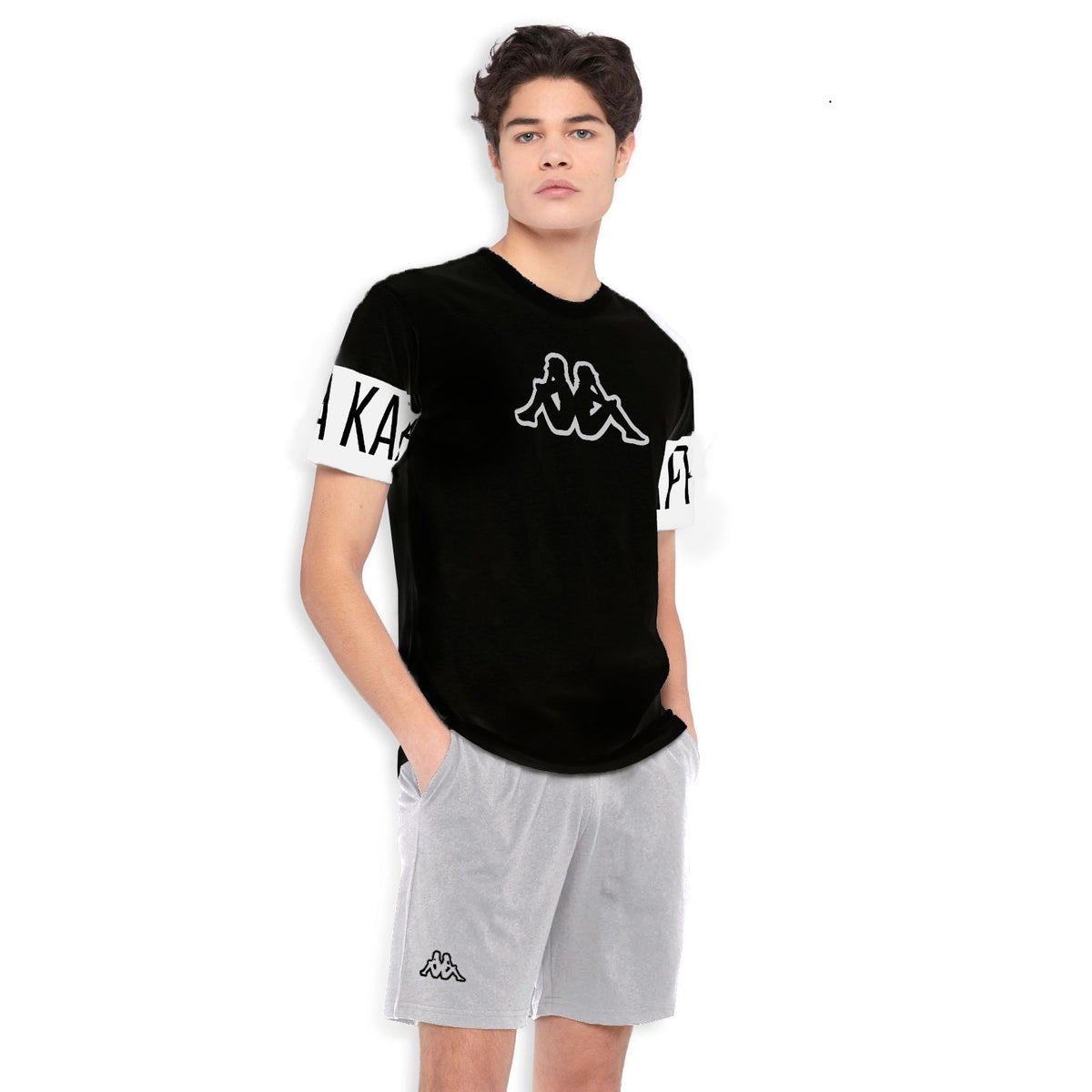 Pigiama uomo cotone corto Kappa KMS22822 caviar