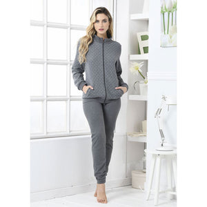 Pigiama donna giacca Biancaluna punto milano 2536 grigio